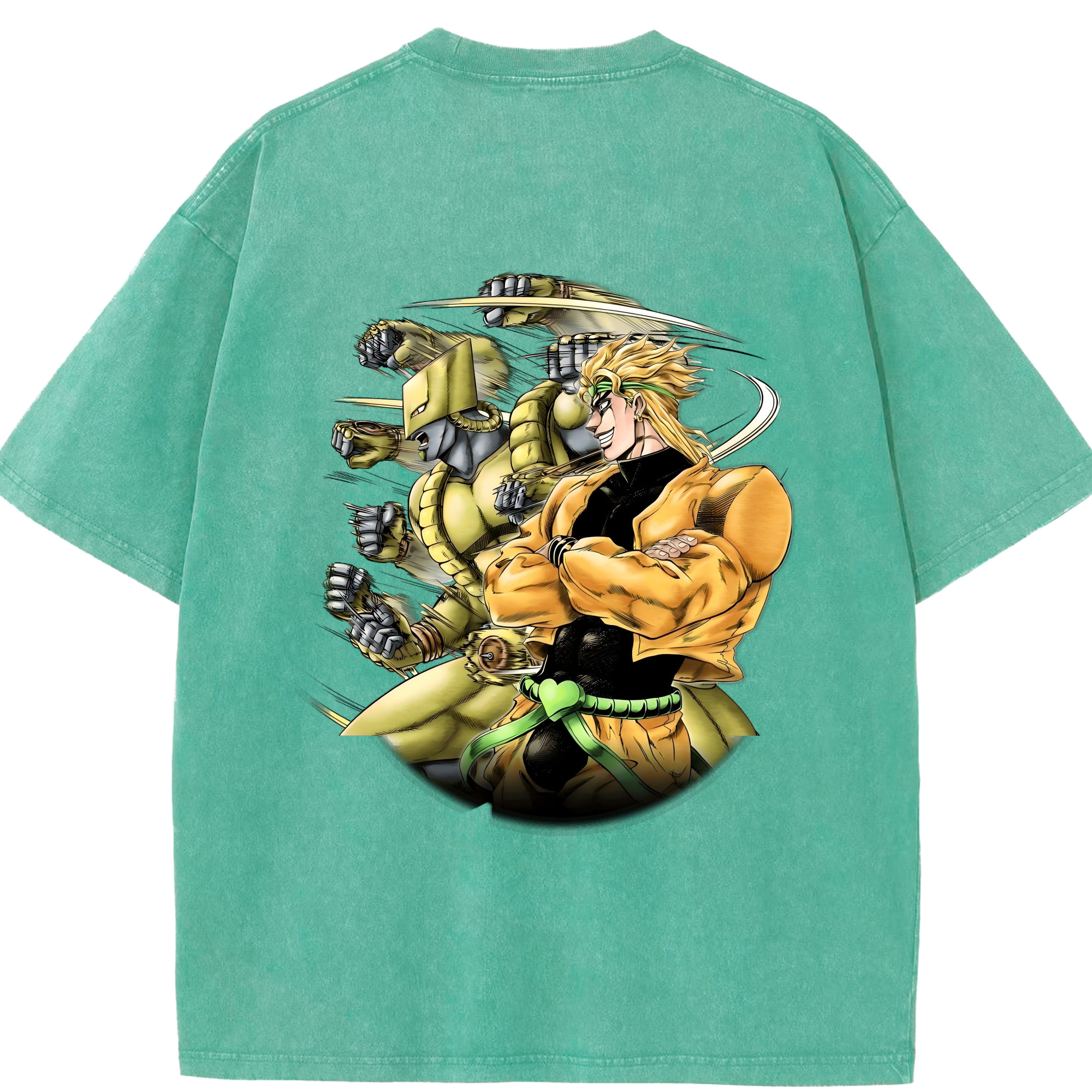（画像用） ジョジョの奇妙な冒険 ディオ?ブランドー JoJo's Bizarre Adventure Dio Brando 綿100% ヴィンテージ風 半袖Tシャツ（背面プリント）